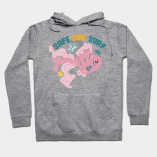 Safe our Surf quote with cute sea animal fish, starfish, coral and shell Hoodie